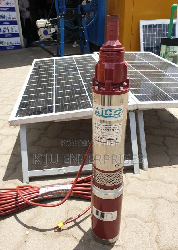 Solar Panels and Submersible Water Pump