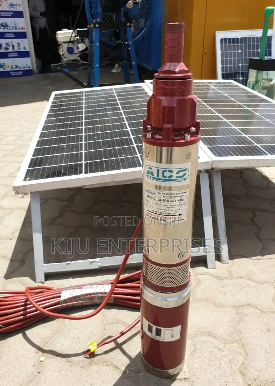 Solar Panels and Submersible Water Pump