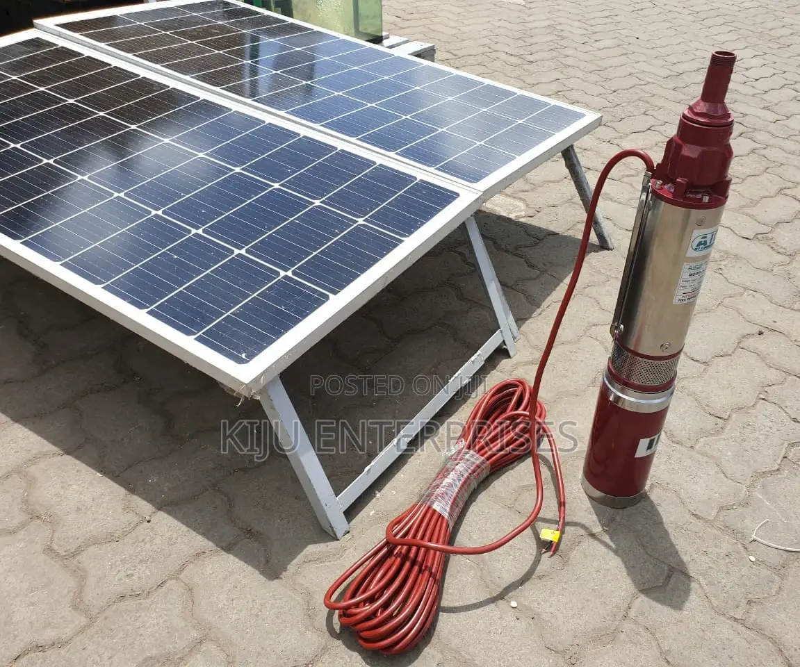 Solar Panels and Submersible Water Pump