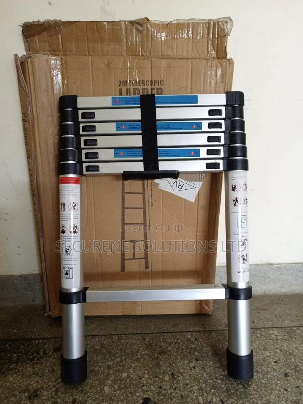 Aluminum Single Telescopic Ladder 2.0m/6.5ft Collapsible - thumbnail 3