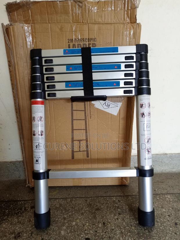 Aluminum Single Telescopic Ladder 2.0m/6.5ft Collapsible - thumbnail 4