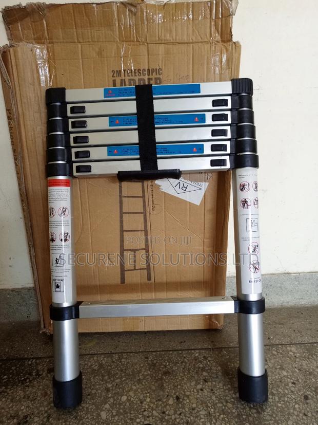 Aluminum Single Telescopic Ladder 2.0m/6.5ft Collapsible - thumbnail 5