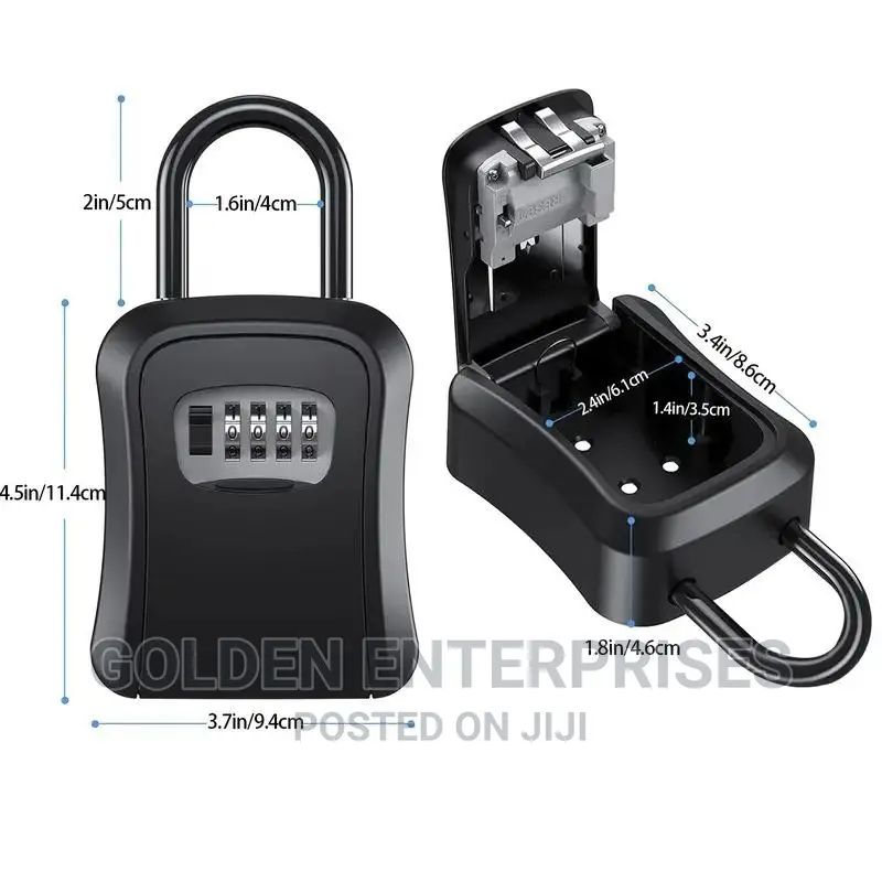 Airbnb Metallic Key Lock Box, Wall Mounted Key Safe Box