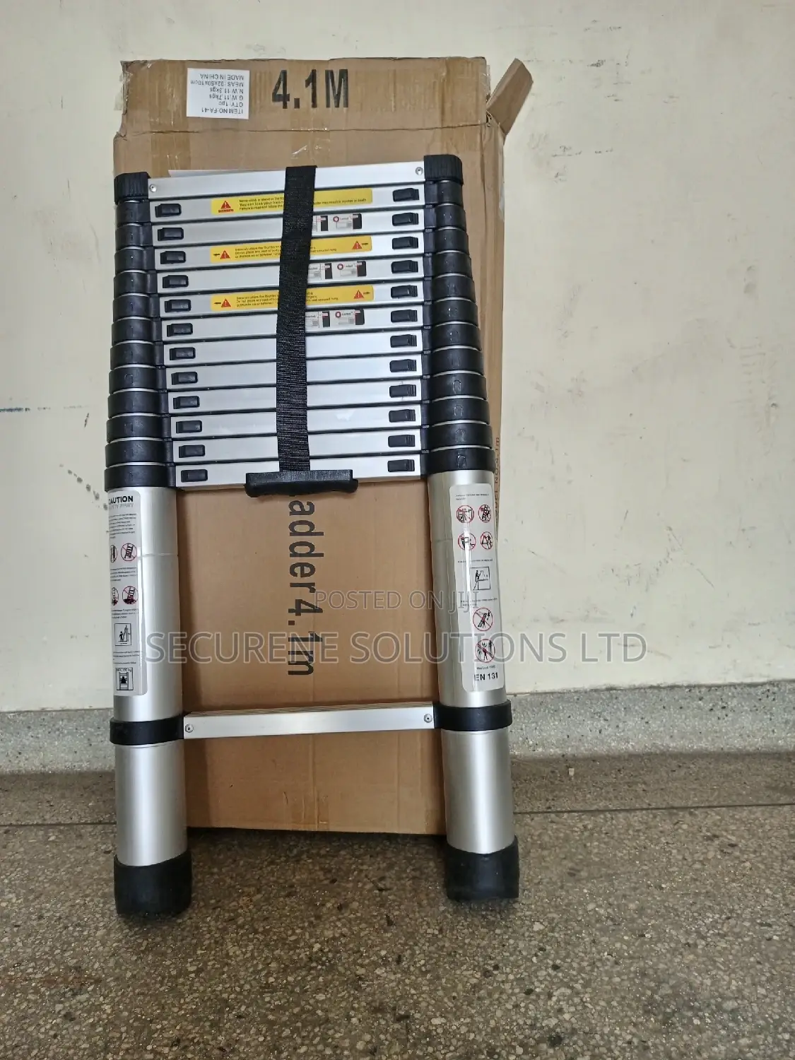 Aluminum Single Telescopic Ladder 4.1metrrs