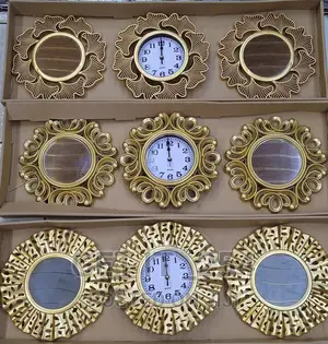 3 in 1 Decor Clock Mirror Combination Set*