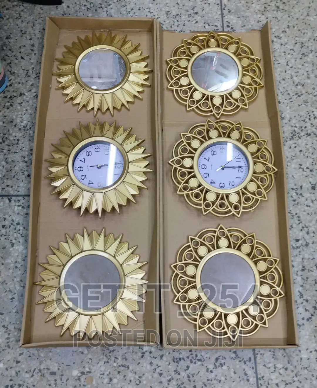 3 in 1 Decor Clock Mirror Combination Set*