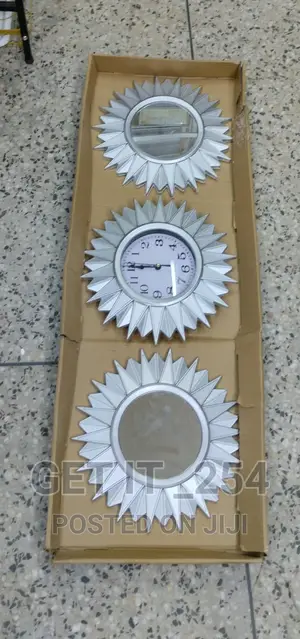 3 in 1 Decor Clock Mirror Combination Set*