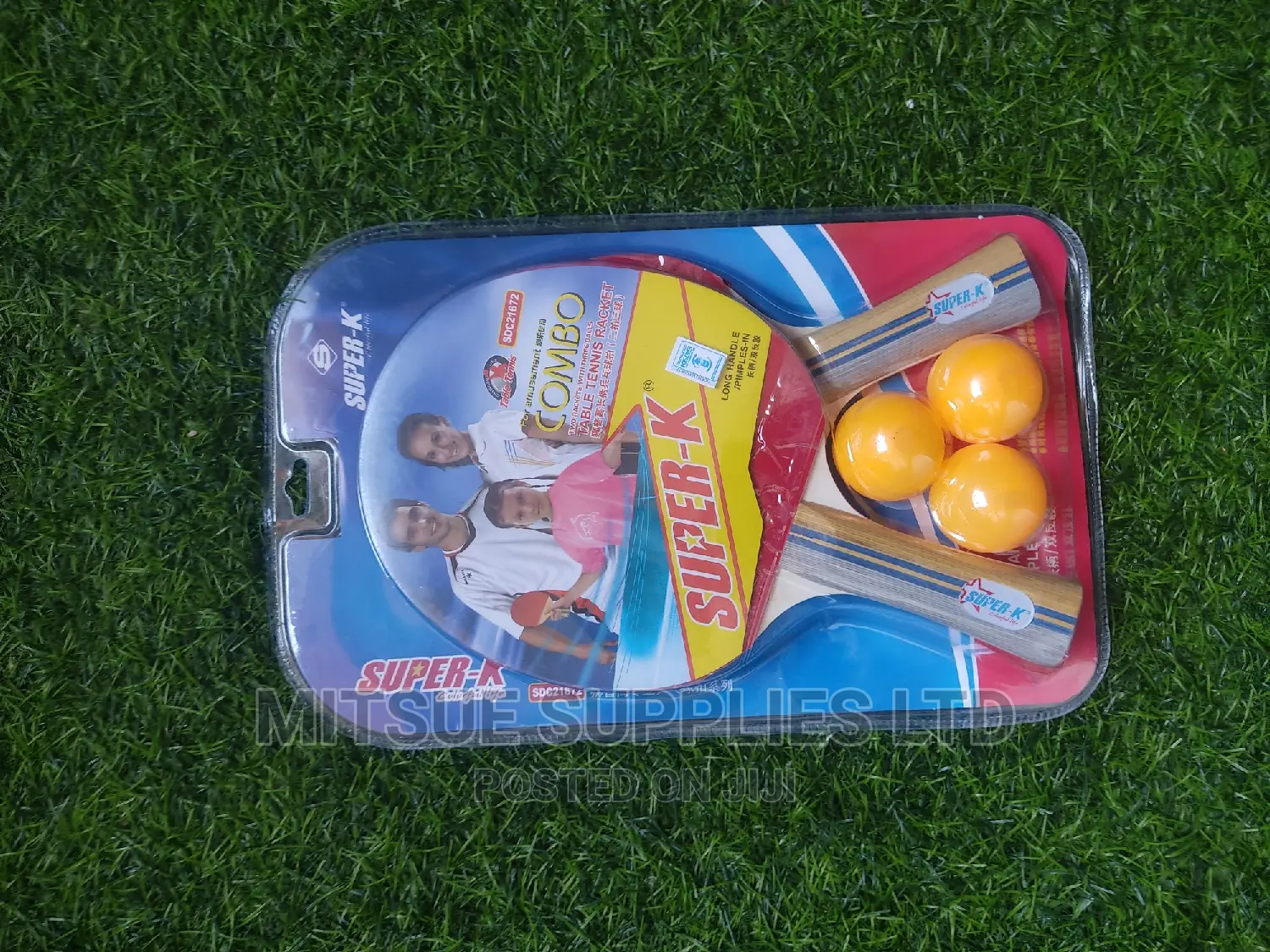 Two Table Tennis Racket/Bats With 3 Balls Combo