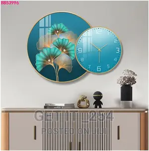 Modern Round 2 in 1 Wall Clock Decor for Living or Entryw