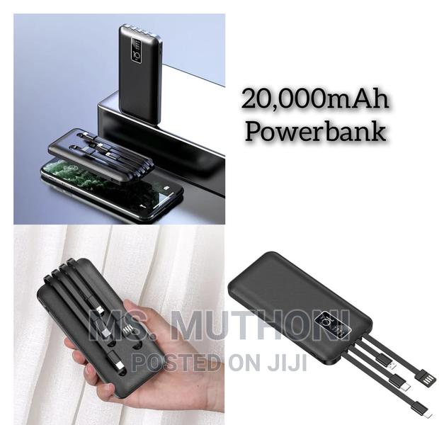 4 Cables 20,000 Mah Power Bank