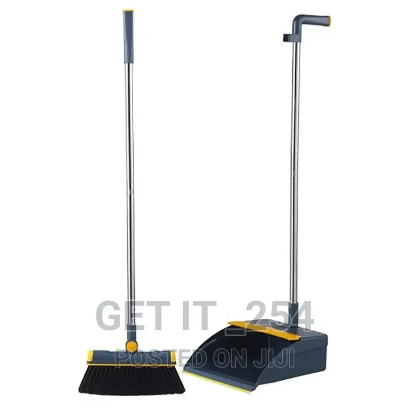 180° Rotating Long Broom Scoop Folding Dustbin Pan