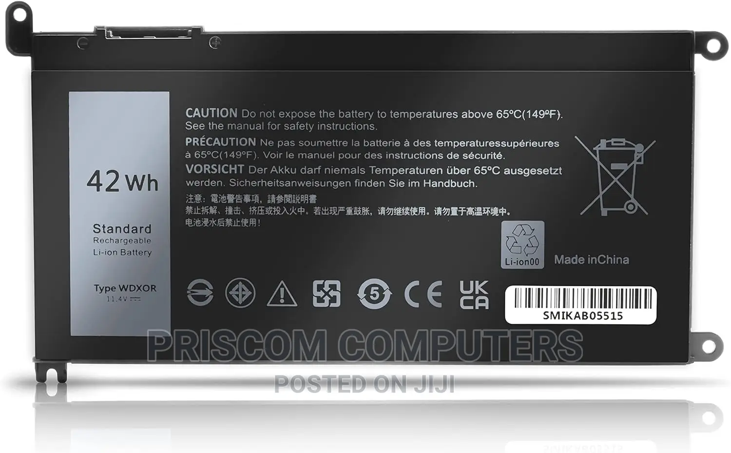 Dell Inspiron WDX0R 5578 5579 5584 5765 5767 5770 Battery