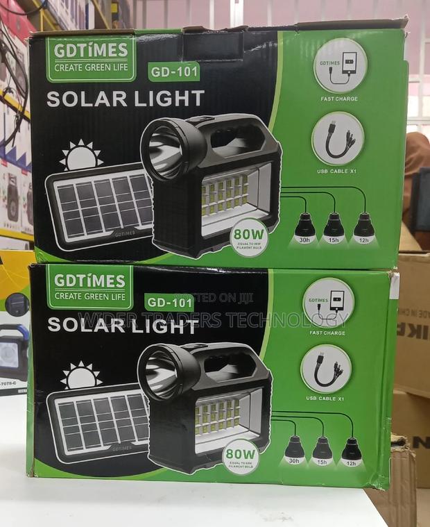 Gd Light With Solar Usb With 3 Bulbs