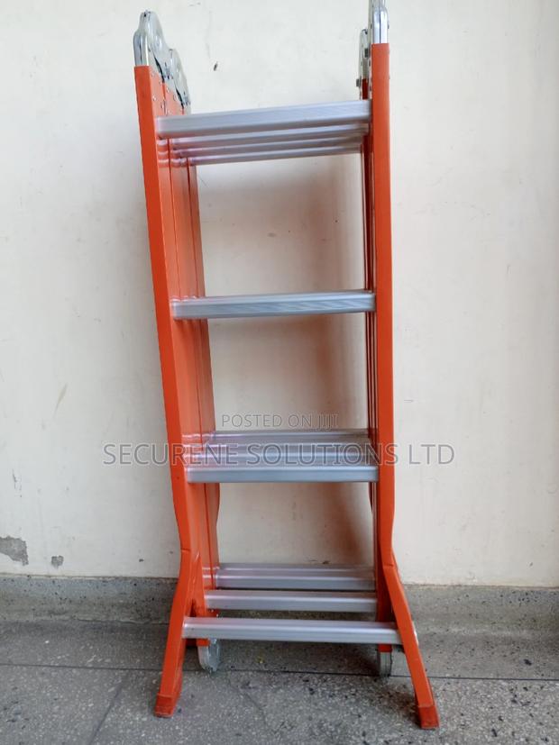 Aluminium/Iron Multipurpose Scaffolding Ladder 16ft/4.7m/4×4 - thumbnail 2