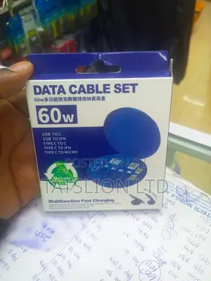 Multifunctional 60W USB Data Cable Fast Charge Line Storage
