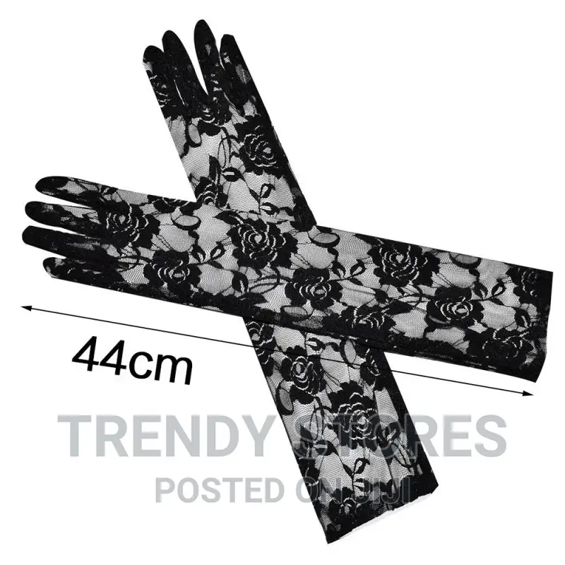 Full Fingers Wedding Floral Lace Gloves