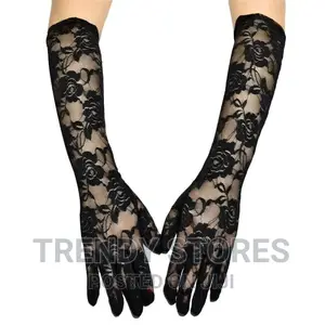 Full Fingers Wedding Floral Lace Gloves