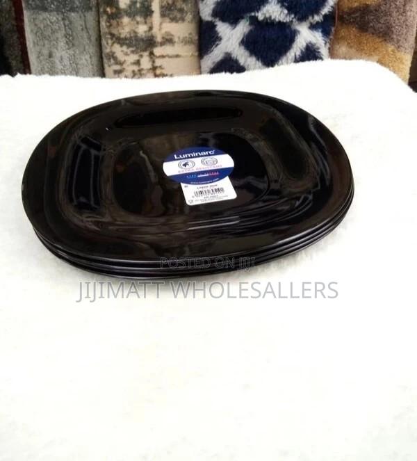 Set of 6 Luminarc Quadra Black Plates - thumbnail 2