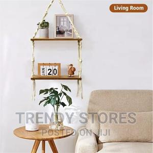 Floating Shelves With Hanging Rope - main view