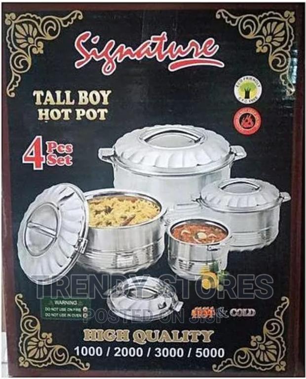 4pcs Signature Stainless Steel Tall Boy Hot Pot