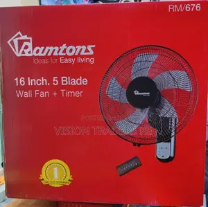 *Fan* Ramtons RM/676 16 Inches 5 Blades Wall Fan