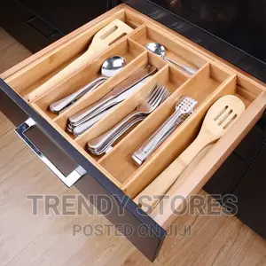 Multifunctional/Expandable Bamboo Drawer , Cutlery Organize