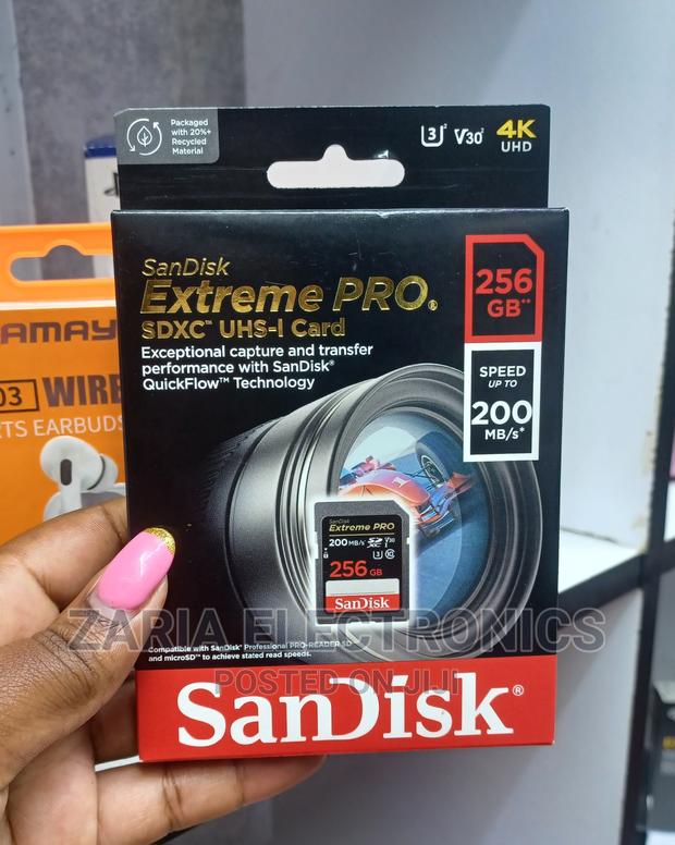 Original Sandisk 256gb Extreme Pro 200mbps
