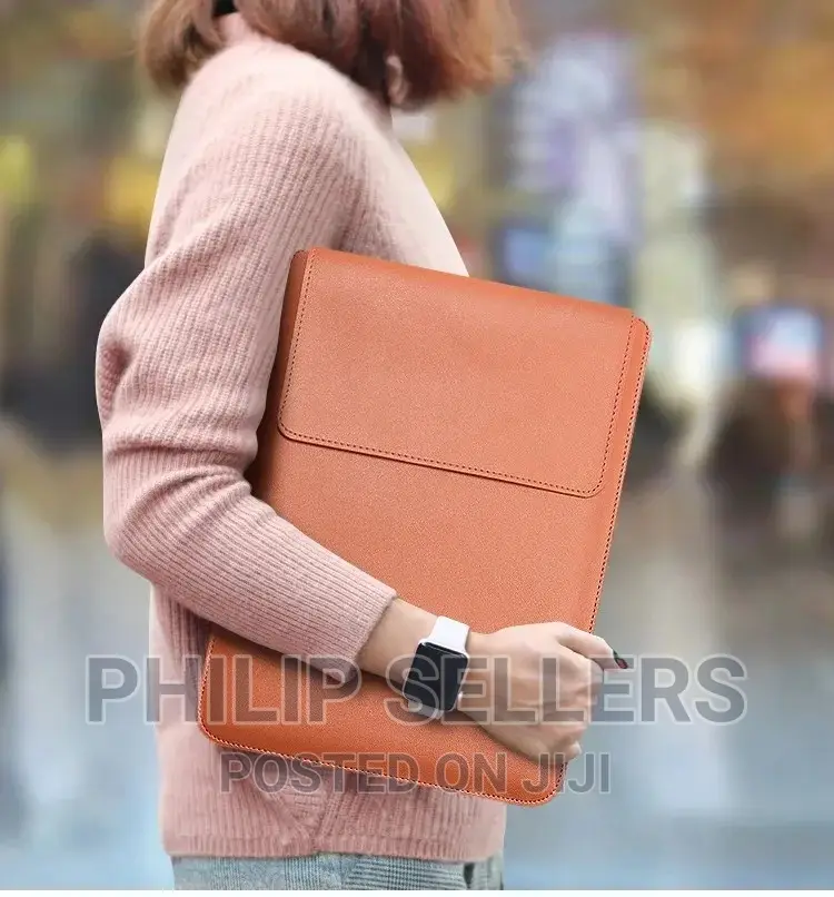 Laptop Sleeve Case PU Leather Cover Black Elegant Protective