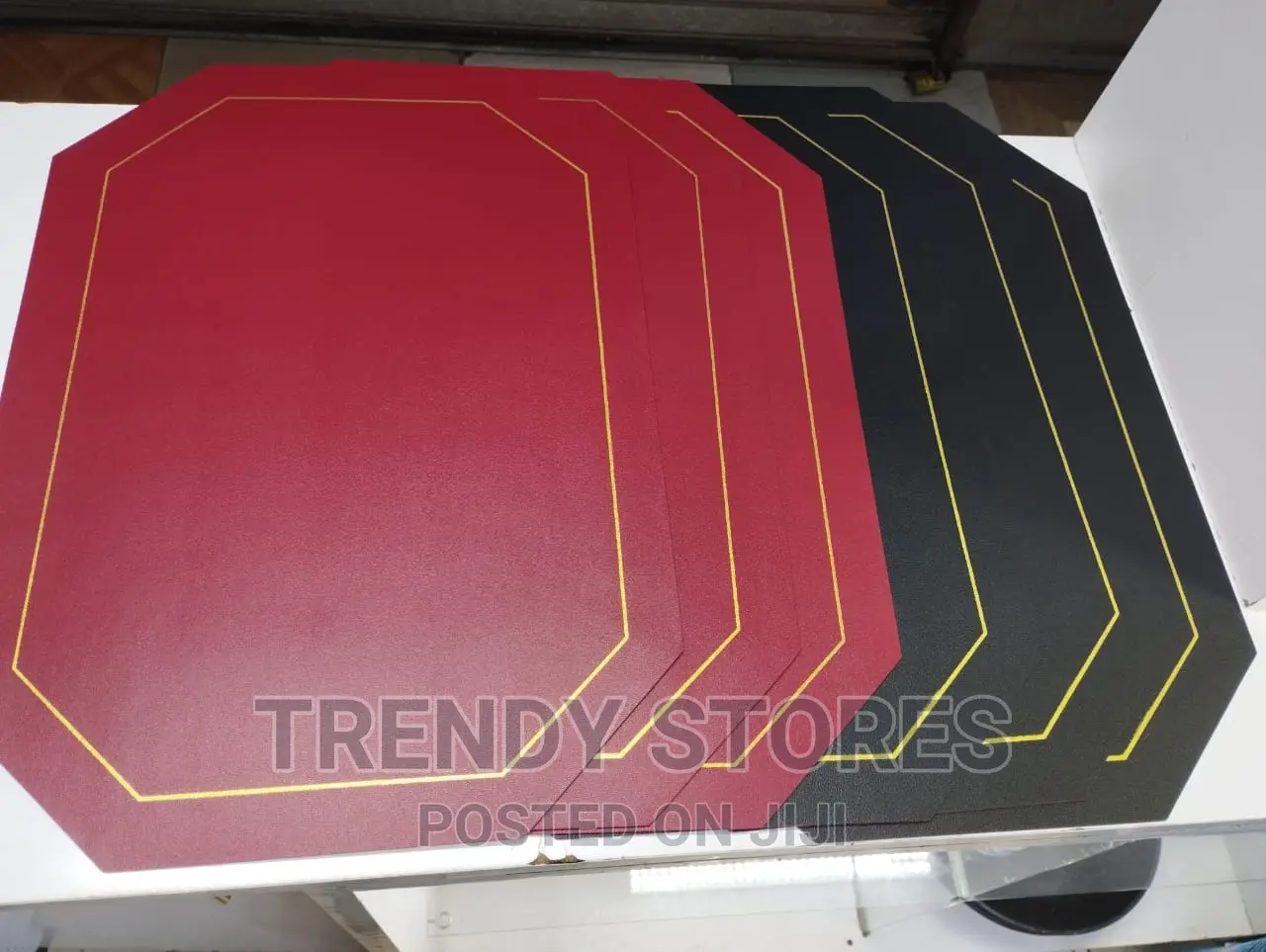 6pcs Double Sided PU Leather Antislip Tablemats