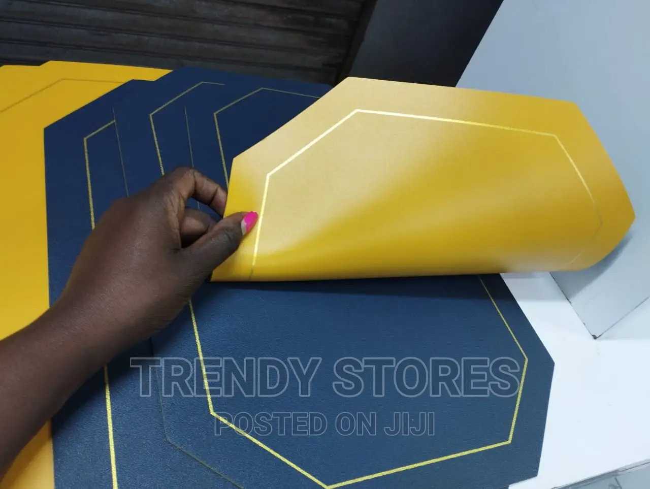 6pcs Double Sided PU Leather Antislip Tablemats