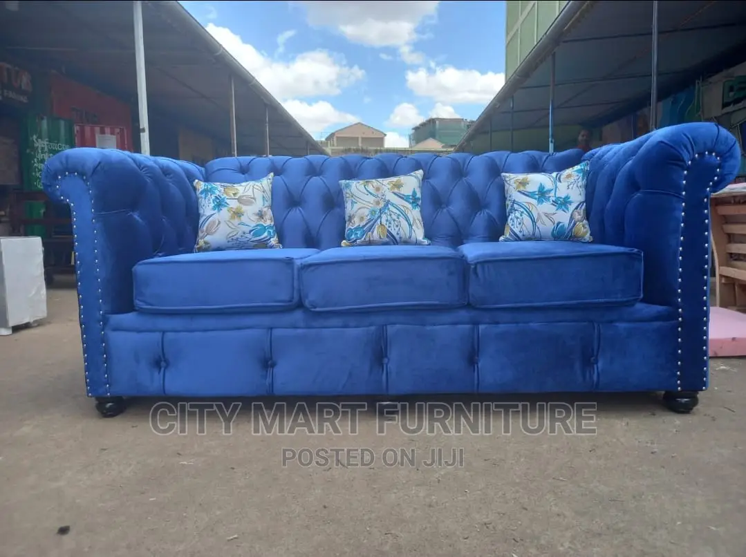 OFFER! 3Seater Sofa+Free Throw Pillows (All Colours) in Juja
