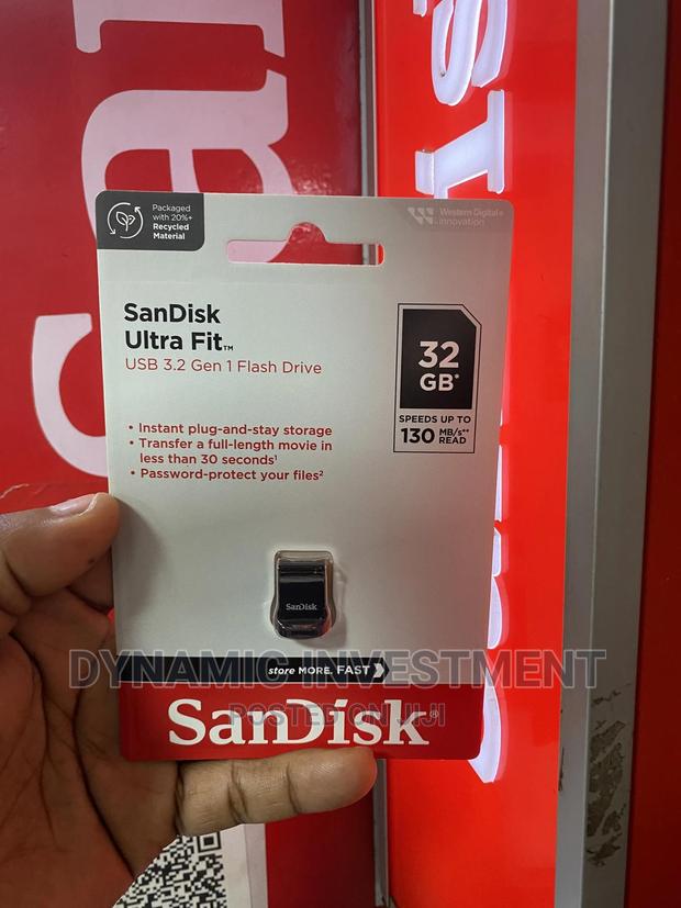 Original Sandisk Ultra Fit 3.2 32 GB USB Flash Drive/Disk - thumbnail 4