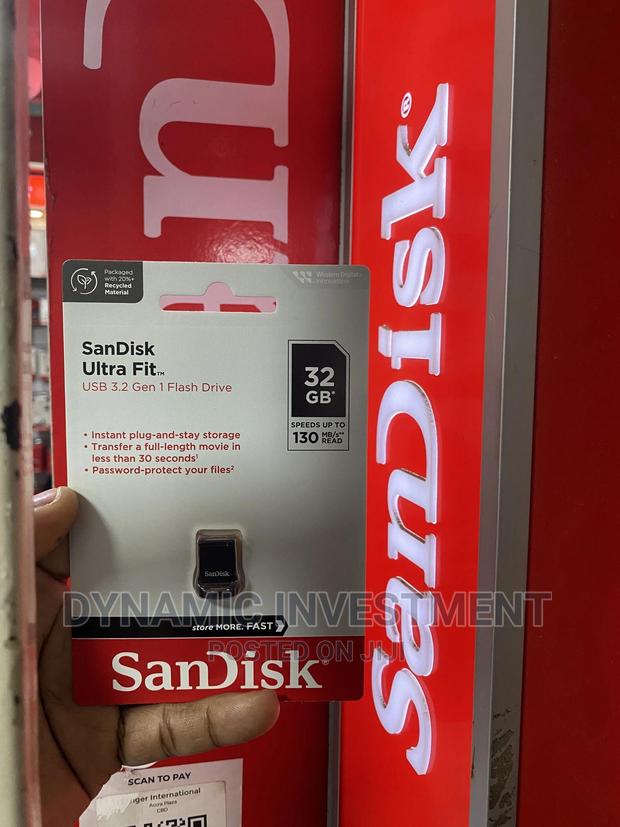 Original Sandisk Ultra Fit 3.2 32 GB USB Flash Drive/Disk - thumbnail 5