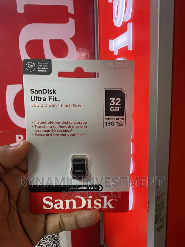 Original Sandisk Ultra Fit 3.2 32 GB USB Flash Drive/Disk - thumbnail 6