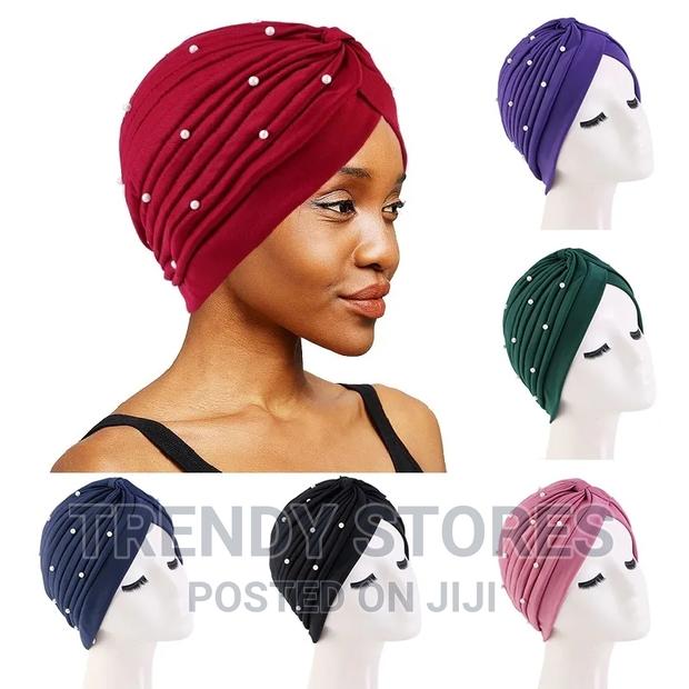 Beaded Pleated Headwrap - main view