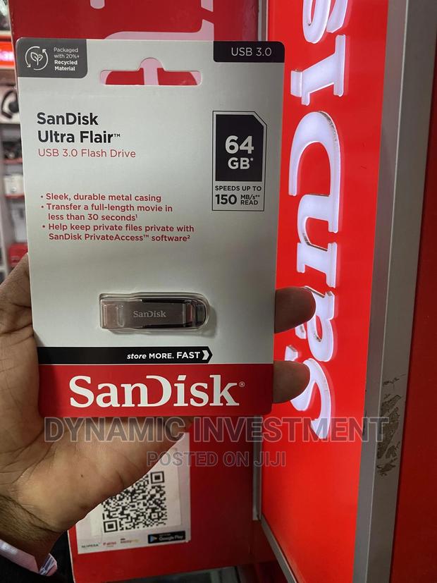 Sandisk Ultra Flair 64GB USB 3.0 Flash Drive/Disk
