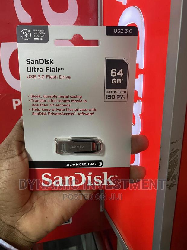 Sandisk Ultra Flair 64GB USB 3.0 Flash Drive/Disk - thumbnail 2