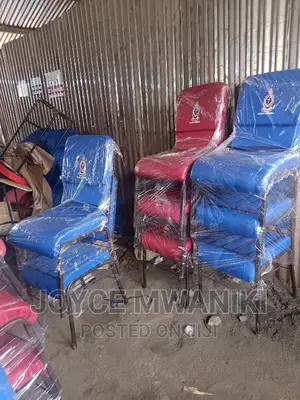 Church Chairs Powder Coated With Logo.