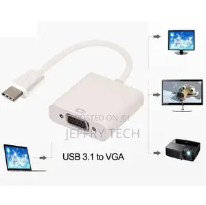 USB-C Type-C Male to VGA Monitor Projector Adapter Cable For