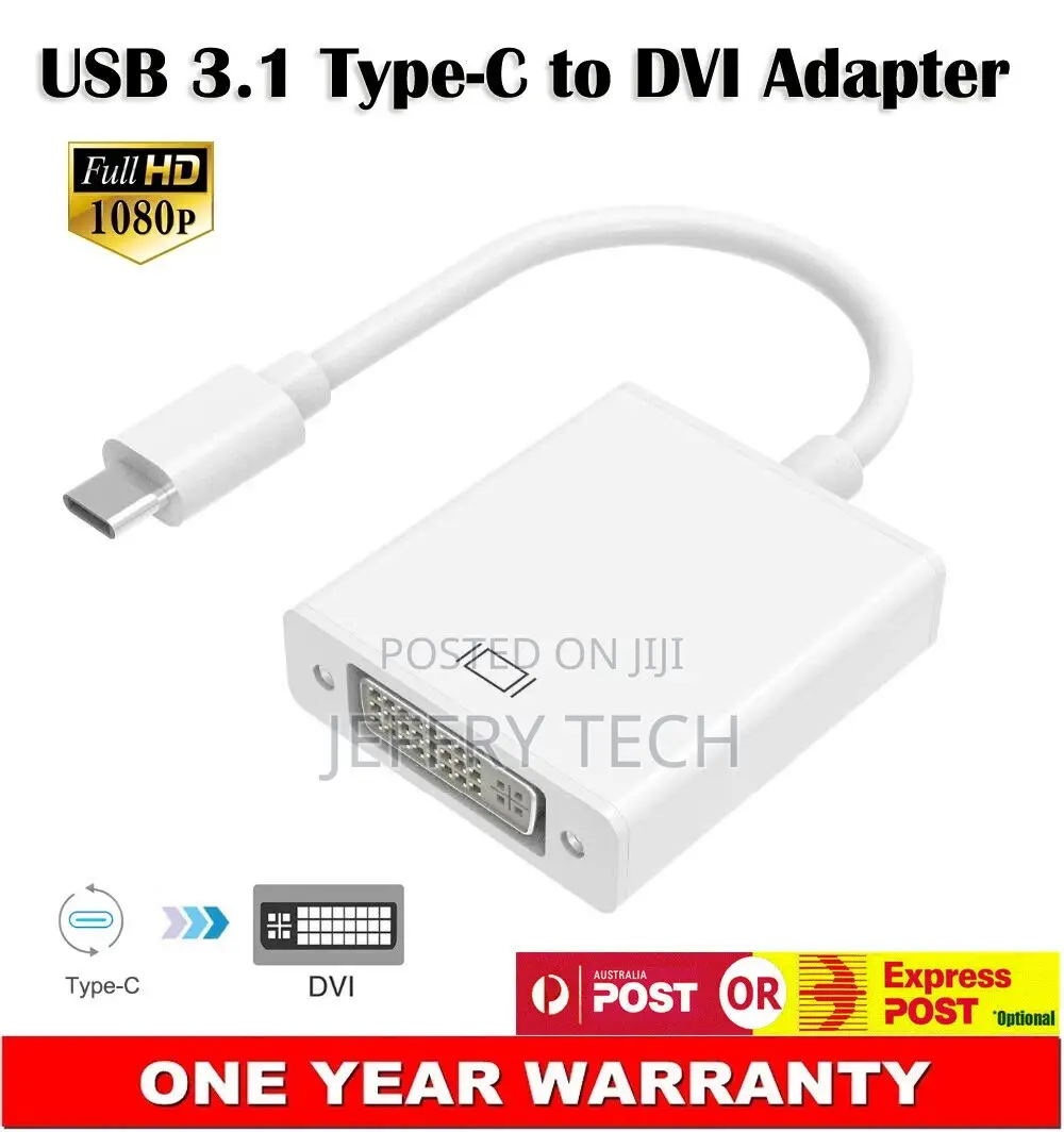 USB Type-C Male to DVI-I Adapter Cable for Apple iPhone 15 P