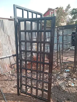 Grilled Metallic Door