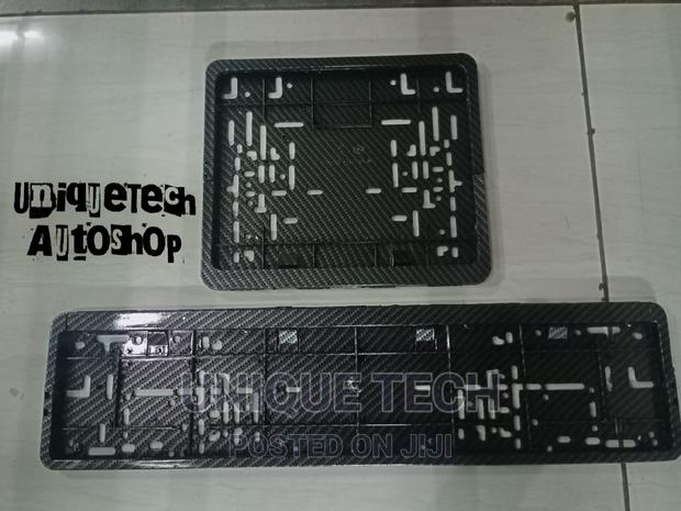 Carbon Fiber Number Plate Holders Set Square Oblong