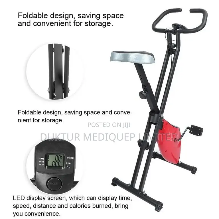 Muscle Training Bike, Folding Adjustable Exercise Bike