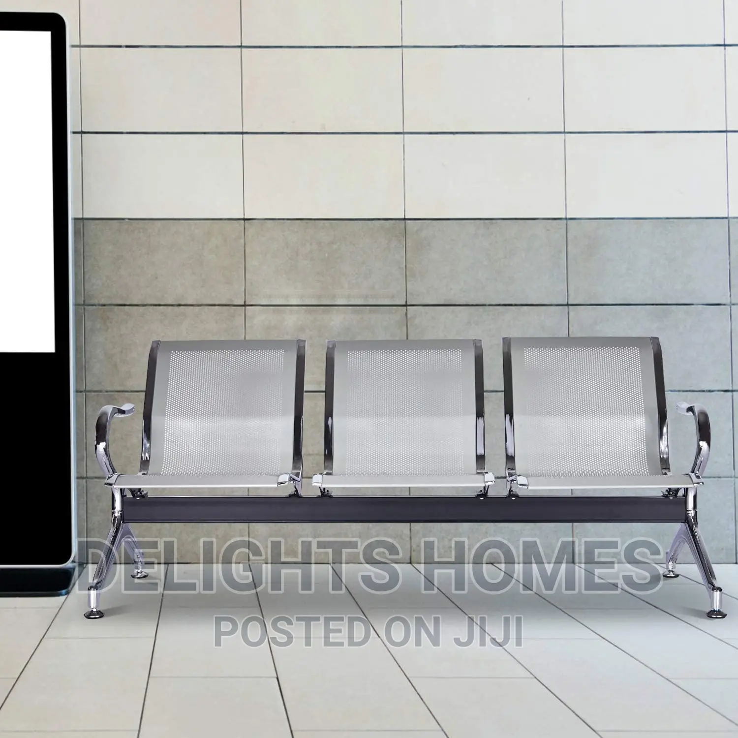 3 Seater (Non-Padded) Link Chair