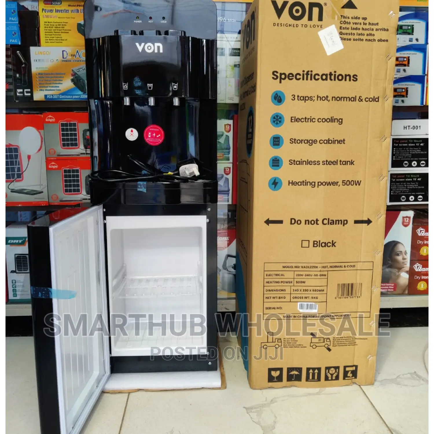 *Von Dispenser 3TAPS Hot, Normal and Cold, (Black