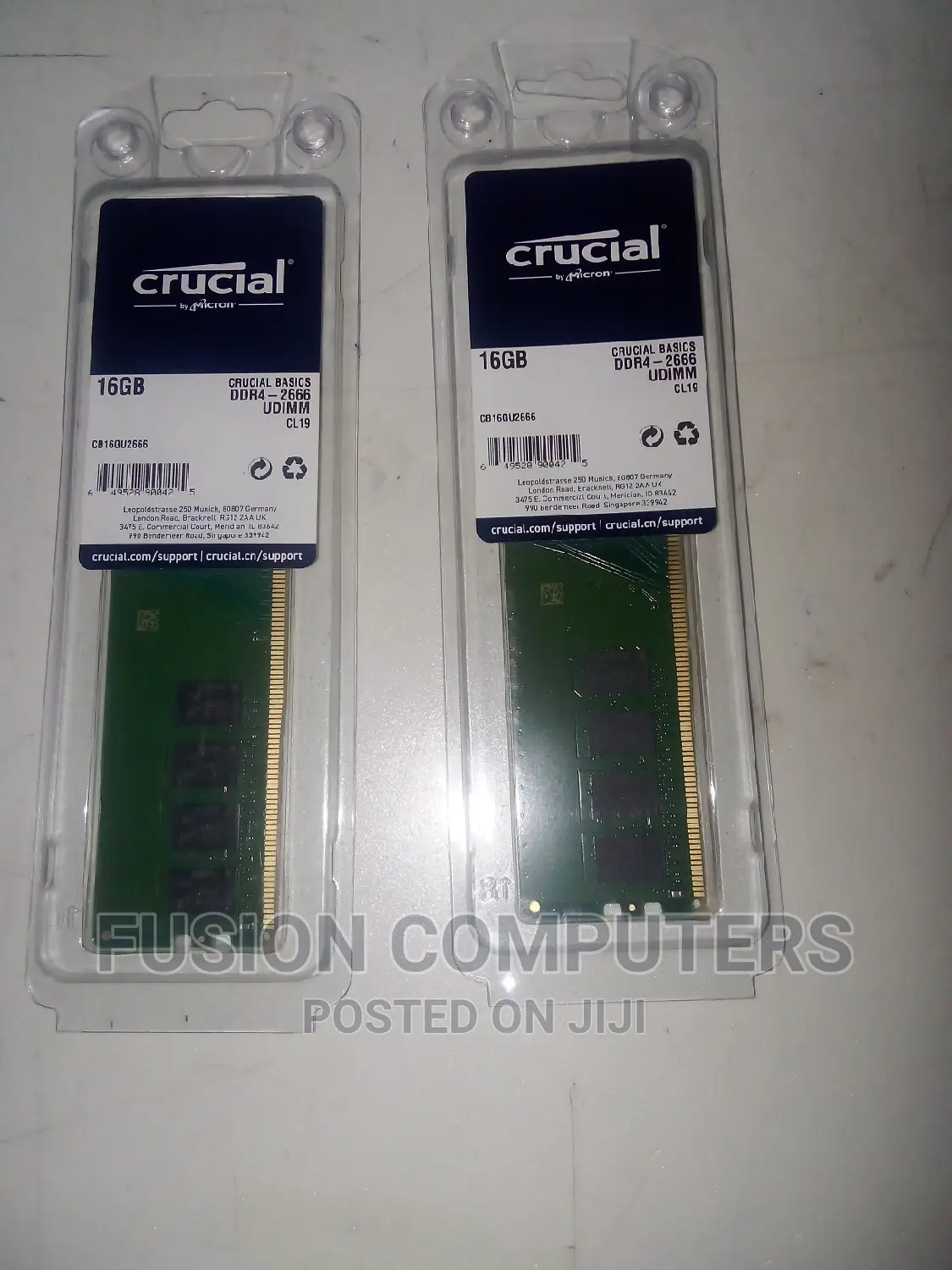 Crucial Desktop RAM DDR4 16GB 2666