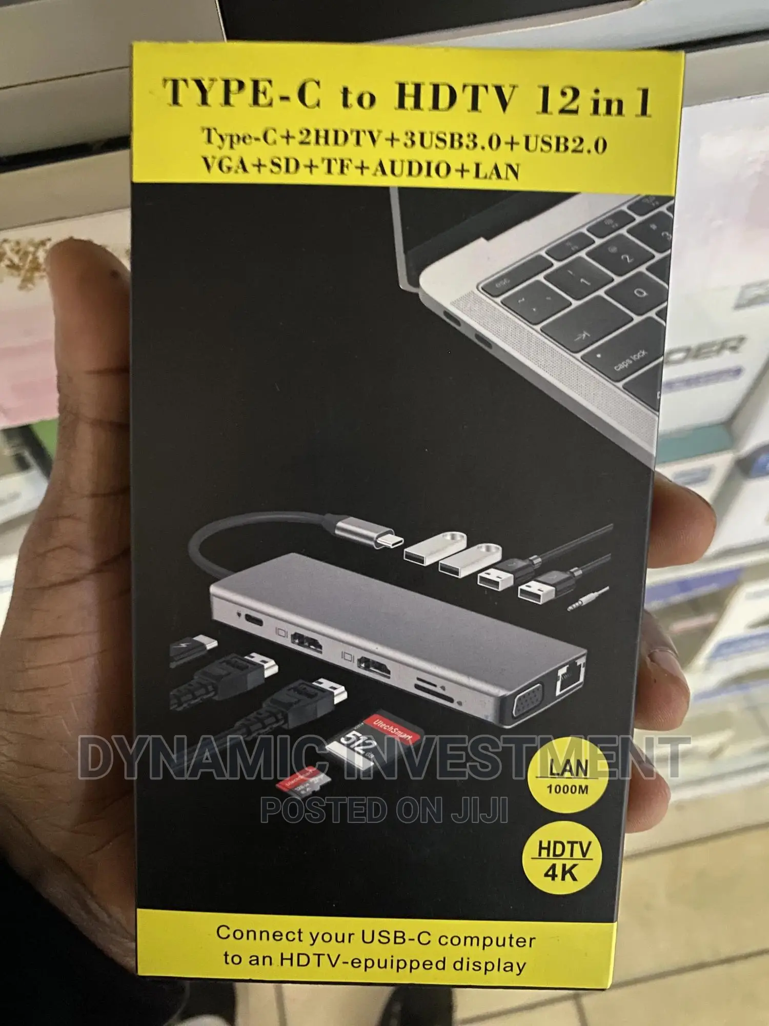 Type C to HDTV 12 in 1 USB Hub