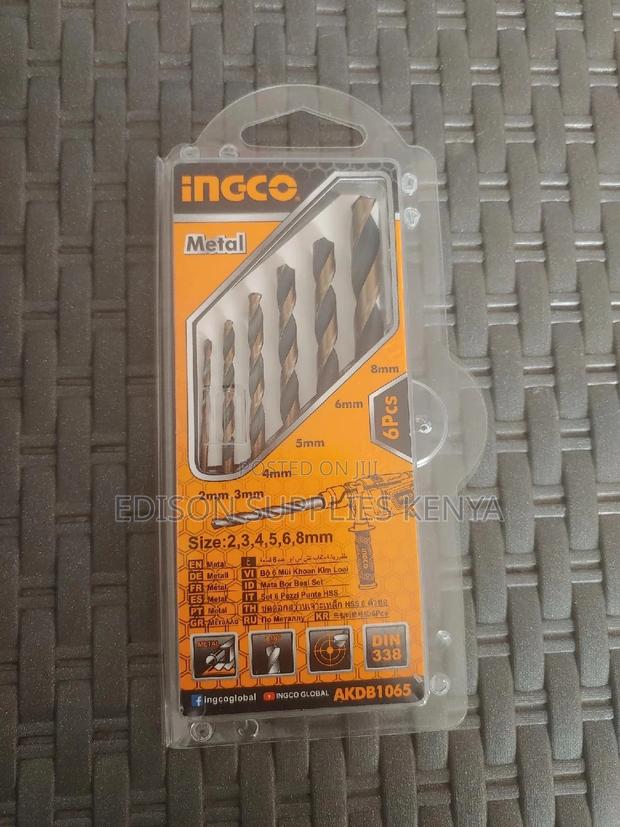 Drill Bits 6pcs Ingco Metal Drill Bits 2-8mm Heavy Duty - thumbnail 2
