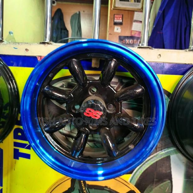 Black and Blue Banana 14 Inch Rims Set