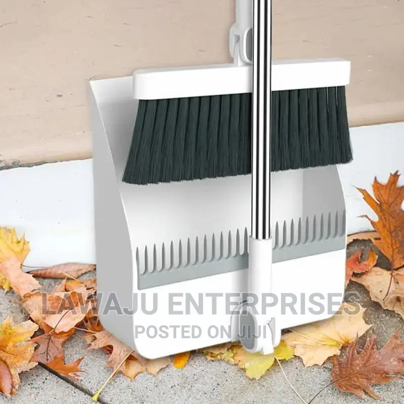 180° Rotating Long Broom Scoop Folding Dustpan Set